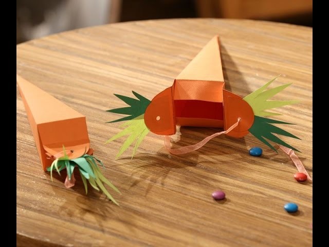 How to Make a Origami Carrot Box - Box of paper - Kraft paper boxes