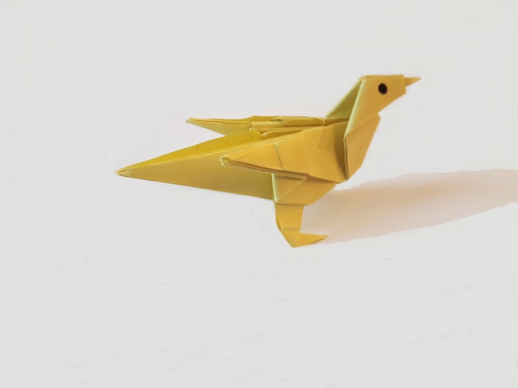 How to make a Paper bird? (easy origami chicken)