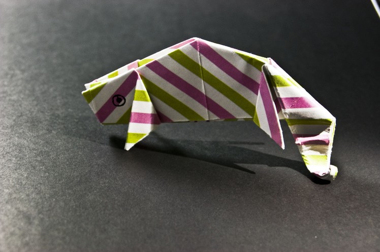 How to make a paper chameleon (origami)