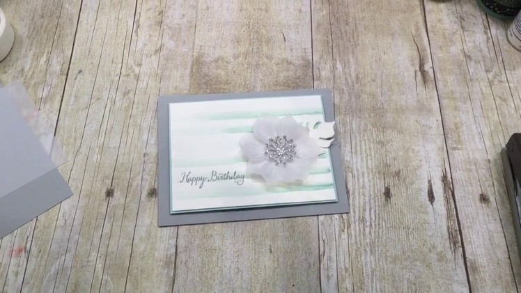 How to make a simple Vellum Flower Card