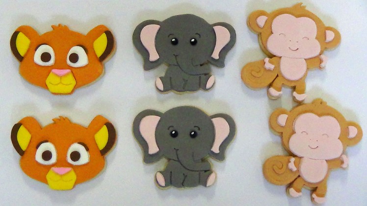 How to make baby jungle animal sugar cookies