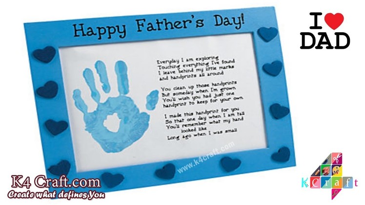 How to make Beautiful "Photo Frame" for Papa - Happy Father's Day