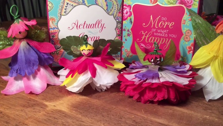 How to Make Easy DIY Flower Princess Fairies For decorating or Play! By Crafty Conjuring