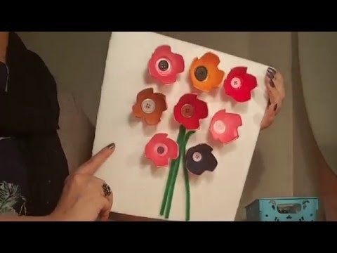 How To Make Egg Carton Flowers | Best out of waste