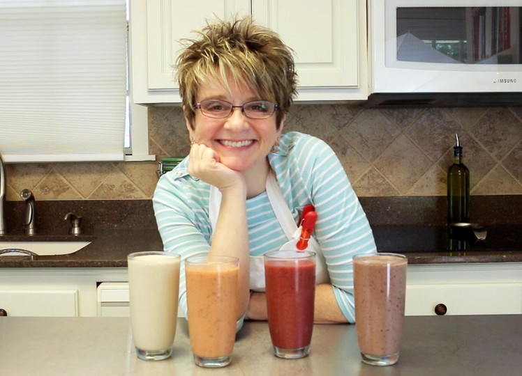 HOW TO MAKE FOUR OF MY FAVORITE SMOOTHIES- CHERRY, PEANUT BUTTER, ORANGE, & GREEN
