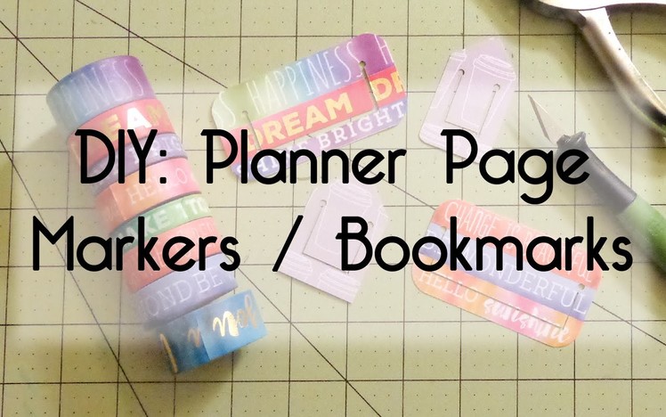 How to Make Planner Page Markers. Bookmarks