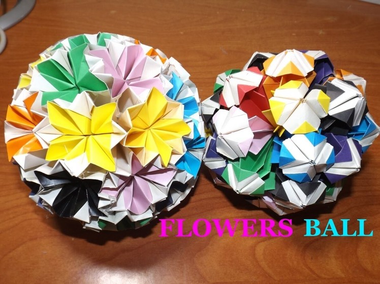 How to make Two types of flowers ball - tutorial