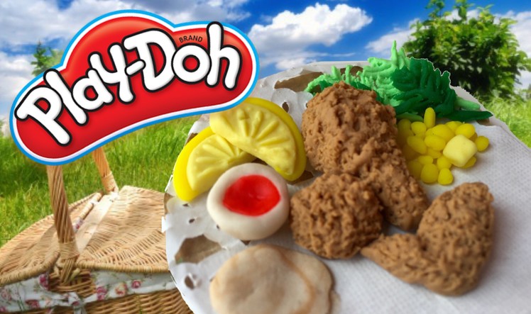 PLAY-DOH CREATIONS HOW TO MAKE PLAYDOH FRIED CHICKEN FASTFOOD PLAYDOUGH FOOD CREATIVE FUN TUTORIAL