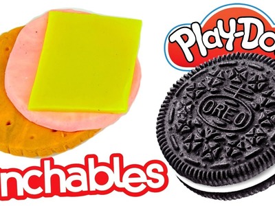 Play-Doh LUNCHABLES! How to Make Playdoh Oreo Cookies and Ritz Crackers with Ham and Cheese