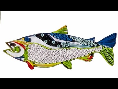 Quilling artwork | Made Easy # How to make Beautiful Fish Design using Paper Quilling Art