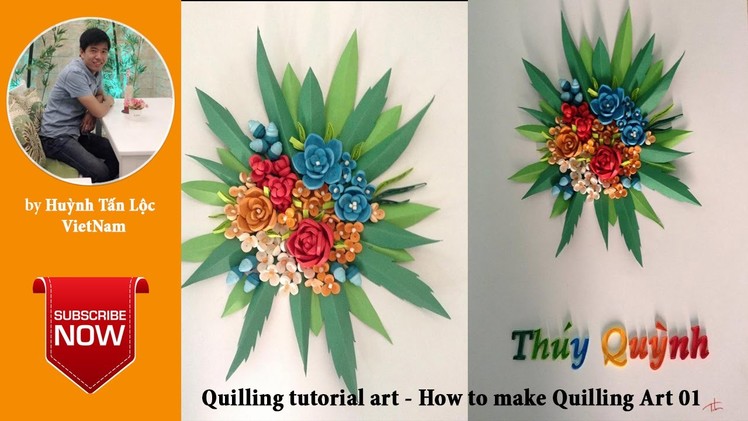 Quilling tutorial art - How to make Quilling Art 01