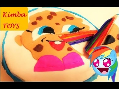 SHOPKINS rainbow CAKE Play Doh. HOW TO make COOKIE playdoh ~ KIMBATOYS