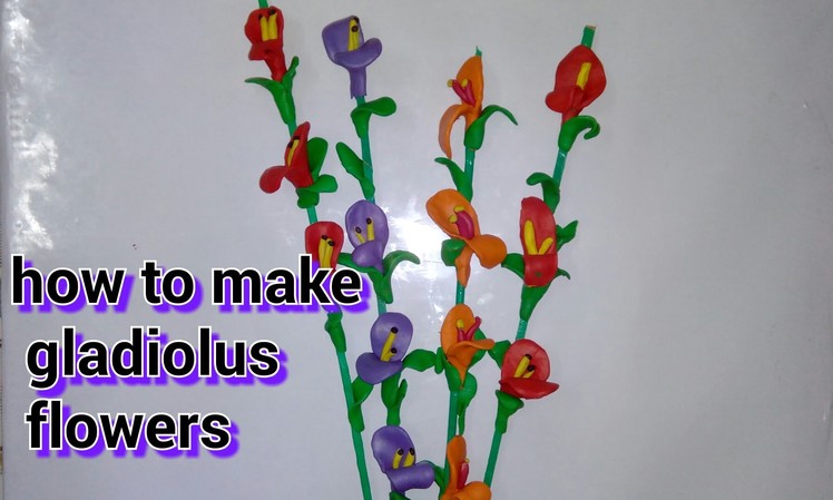 Clay tutorial : how to make gladiolus flowers with clay [creative ideas]