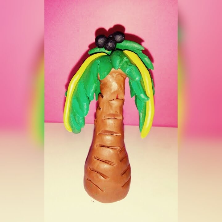 Clay tutorial : how to make palm or coconut tree with clay [creative ideas]