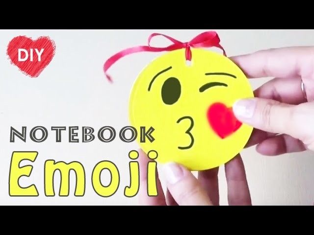 Emoji Back To School Supplies.How to make a emoji notebook. Easy emoji DIY.