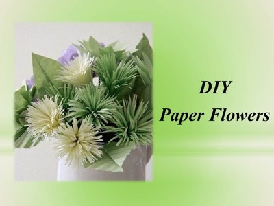 Flowers -How to make paper flowers out of crepe streamers
