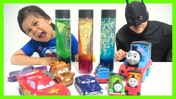 Homemade Lava Lamp Easy Science Experiments for kids with Thomas & friend | Disney Cars Toys