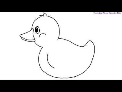 How to Draw a Baby Duck Drawing for Kids Easy Step by Step