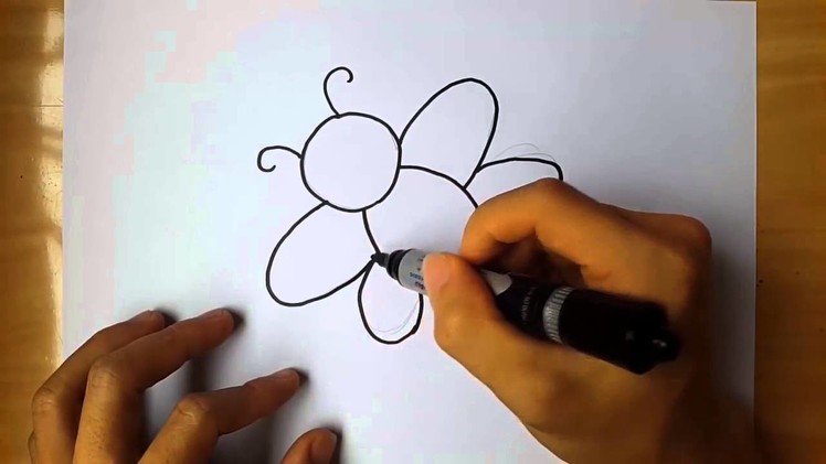 How to draw a Bee step by step for kids