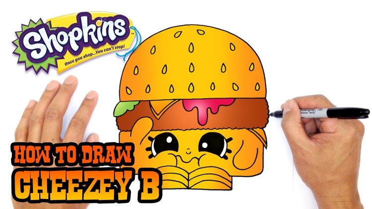 How to Draw Cheezey B (Shopkins)- Kids Art Lesson