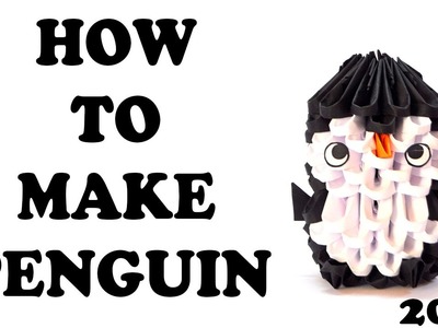 How to make 3D Origami Penguin 2016 (HD)