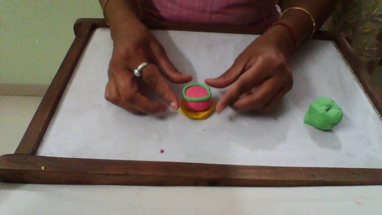 How to make a birthday cake with clay doh, fun with clay doh, learn to make a birthday cake,