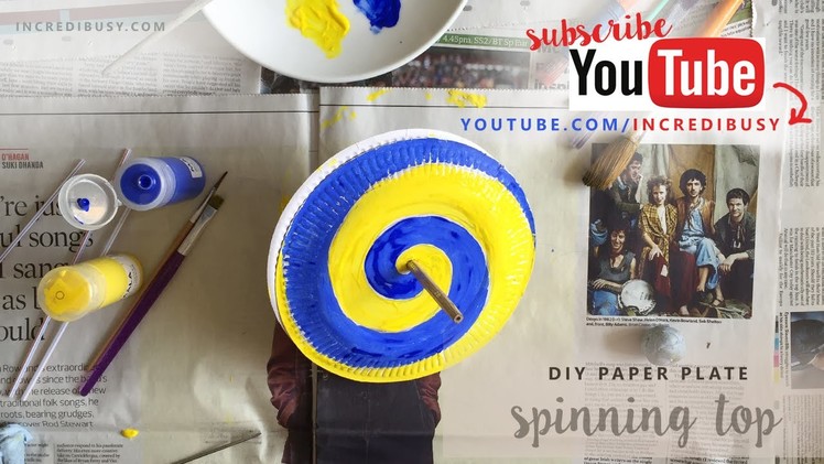 How to make a Paper Plate Spinning Top