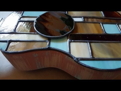 How to make a Stained Glass. Copper Foil Ukulele with Fairy Lights