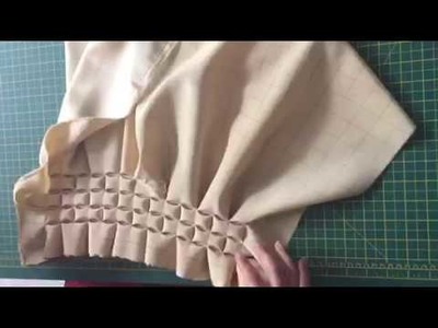 How to make a very beautiful cushion using Smocking (brick design) by Rose