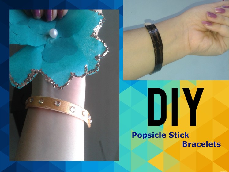 How to make Easy Popsicle (Ice cream) Stick Bracelets. 