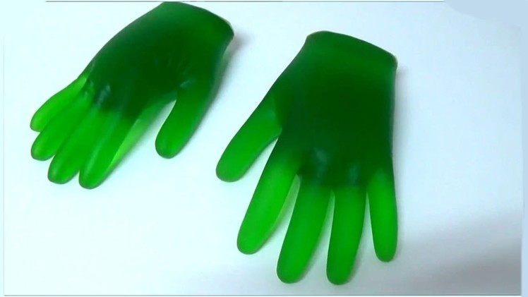 How to make jelly gummy hulk hands jello soda shape easy step by step guide DIY