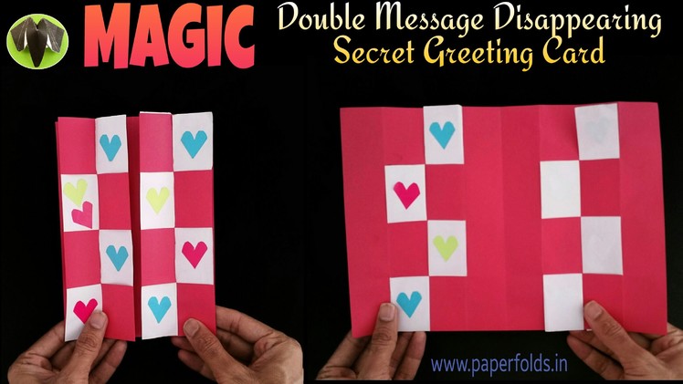How to make Magic - "Double message disappearing secret greeting card 