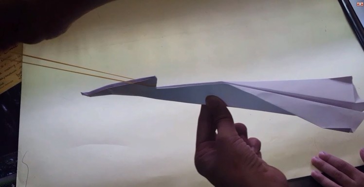 How to make rubberband powered paper jet aeroplane