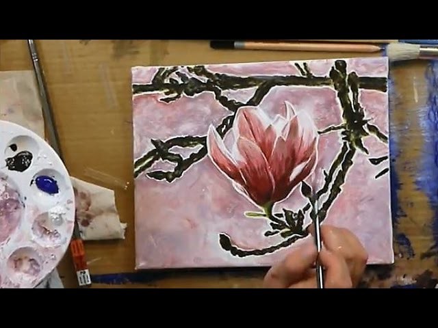 How to Paint Magnolias at Dawn - LIVE STREAM PAINT ALONG