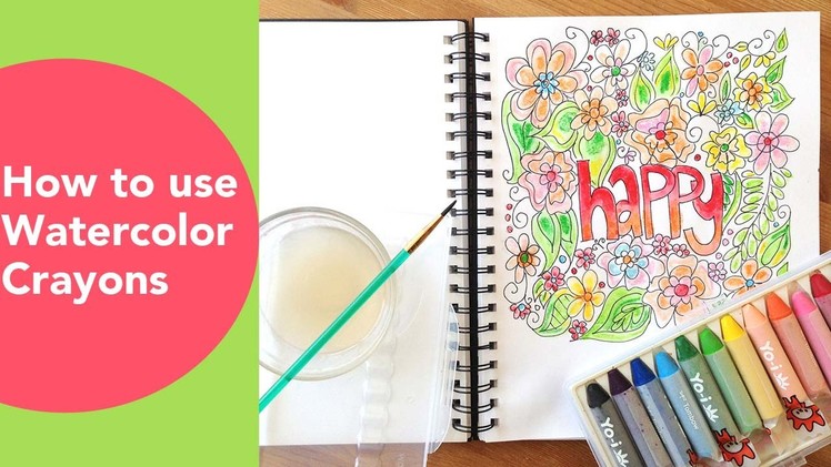 How to use watercolor crayons with a FREE Coloring Page Download