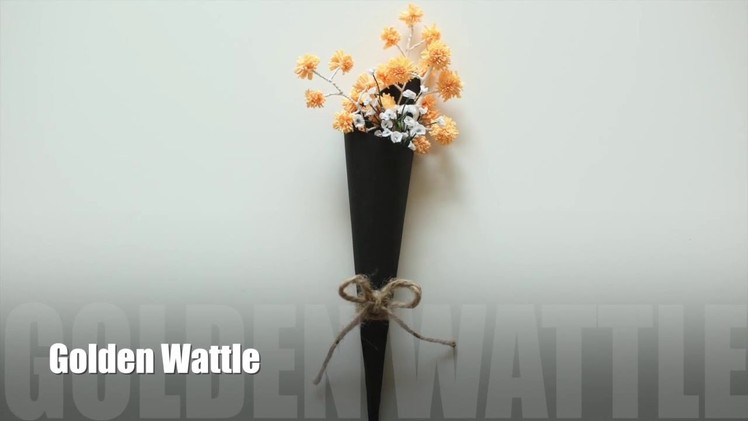 PAPER FLOWER: Golden Wattle : How to make paper flowers!!