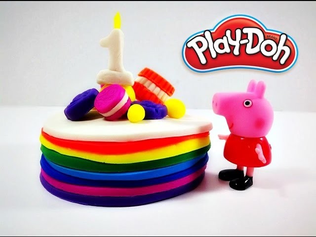 Play Doh Rainbow Food Play Doh Rainbow Cake How To Make Play Doh Food For Peppa Pig