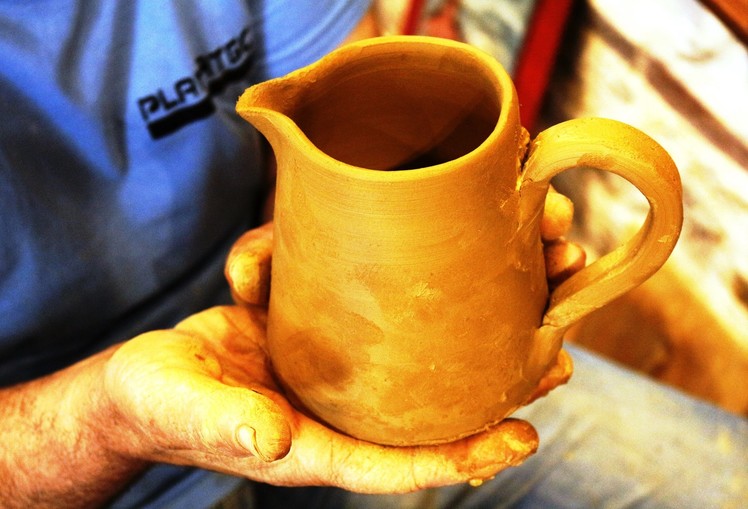 Pottery throwing - How to Make a Jug for Wine #62