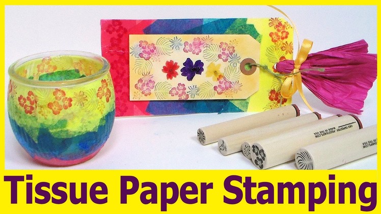 Stamped Votive Holder. How to Stamp on Uneven Objects. Stamp School