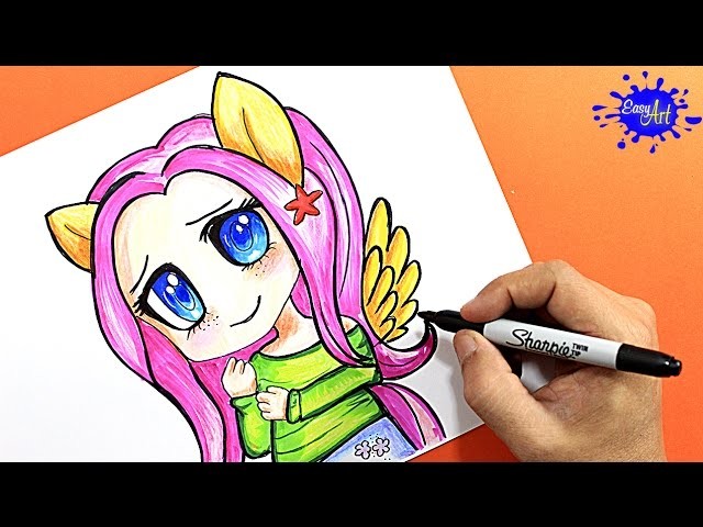 Como pintar a Fluttershy | how to paint Fluttershy | Easy art