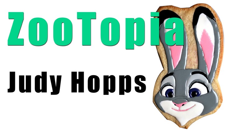 Disney's Zootopia Judy Hopps Cookie Icing. Cake Topper How To Tutorial
