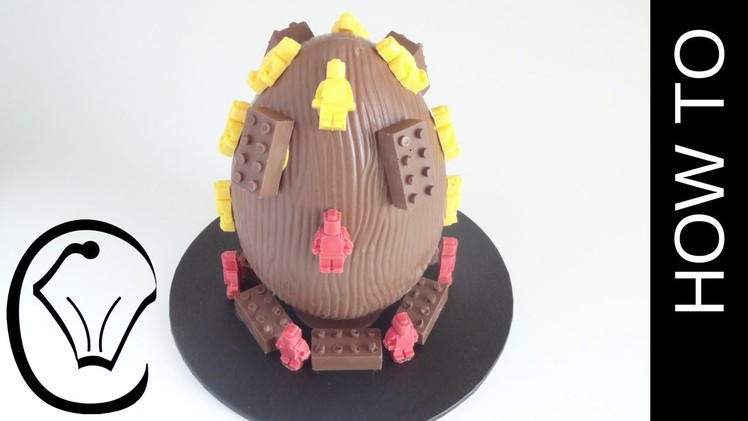 Easy Chocolate Lego Decorated Easter Egg How To by Cupcake Savvy's Kitchen