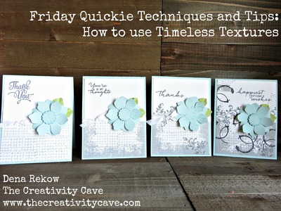 Friday Quickie: How to use Timeless Textures Stamp Set from Stampin Up