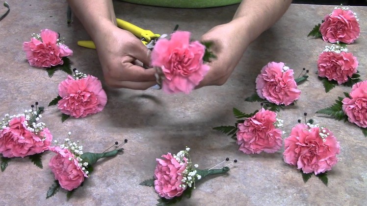 Houston Florist DIY Boutonniere with Carnations