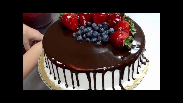 How to decorate Birthday Cake from Chocolate and Fruit