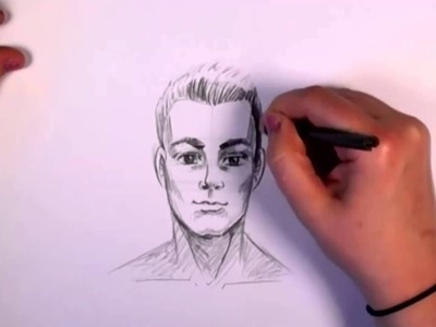 How to draw a man face