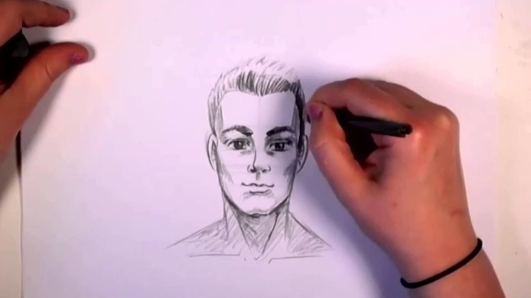 How to draw a man face