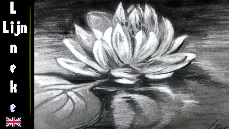 How to draw a Water lily with the eraser pencil
