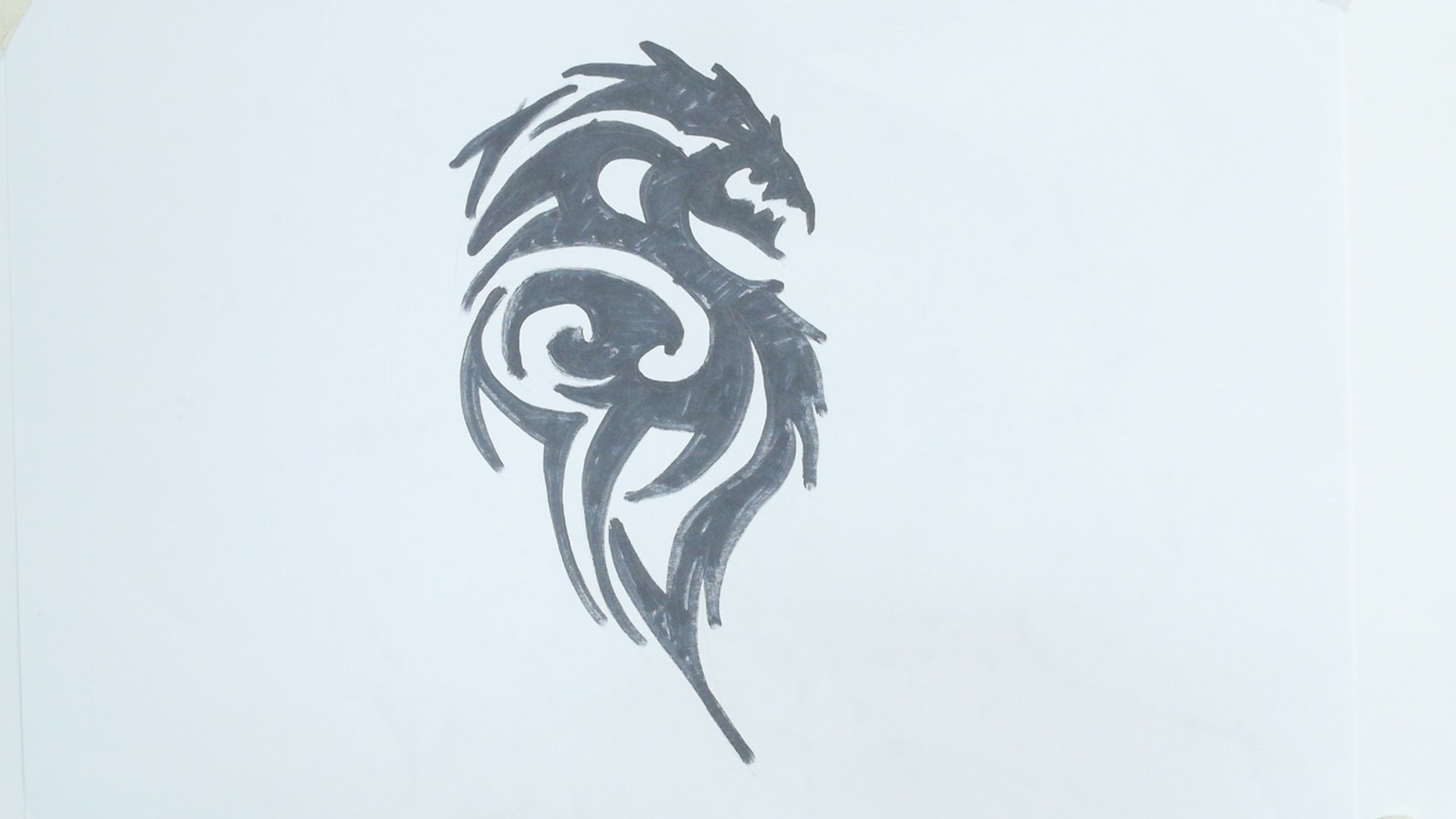 Tattoo dragon drawing tribal How To