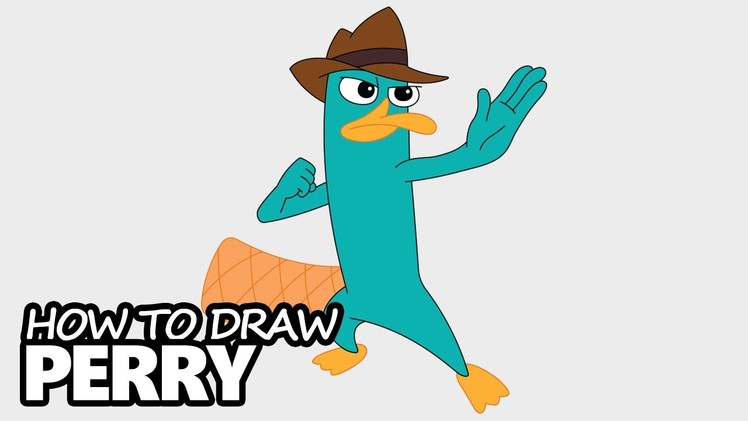 How to Draw Perry the Platypus (Agent P) from Phineas and Ferb - Step by Step Video Lesson